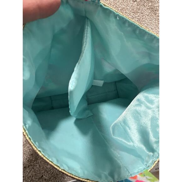 Lily Pulitzer Wine Bag Gold Fan Sea Pants Tote - Picture 3 of 5